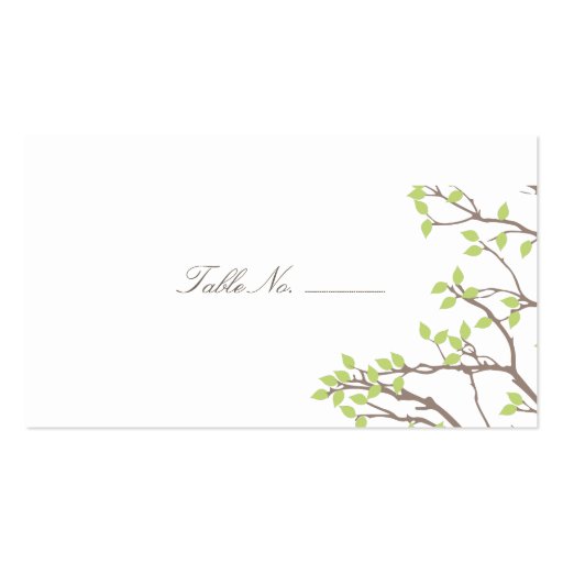 Blissful Branches Guest Table Escort Cards Business Card Templates