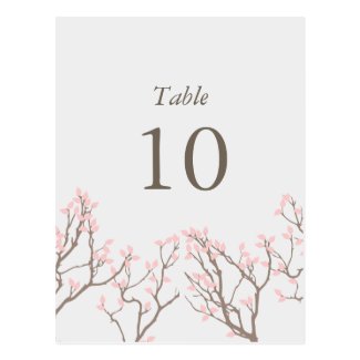 Blissful Branches Table Numbers Postcard