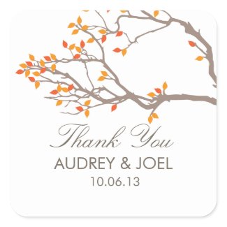 Blissful Branches Wedding Favor Stickers