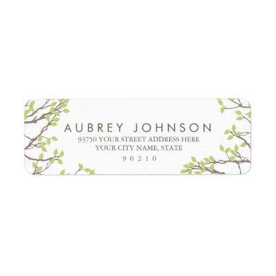 Blissful Branches Wedding Label