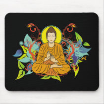 Blissful Buddha mousepads