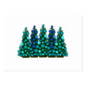 Blissfull Blue Chubby Christmas Tree Tags business cards by HolidayFun Blissfull Blue Chubby Christmas Tree Tags business cards