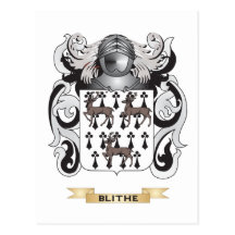 Blithe Coat of Arms (Family Crest) Postcard