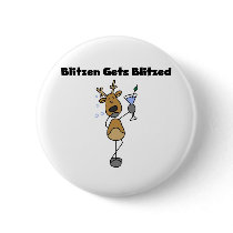 Blitzen Gets Blitzed buttons by christmasshop Blitzen Gets Blitzed buttons