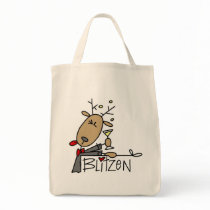 Blitzen Reindeer Christmas Tshirts and Gifts bags