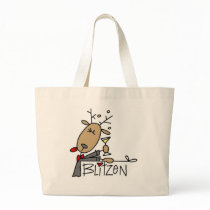 Blitzen Reindeer Christmas Tshirts and Gifts bags