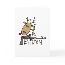 Blitzen Reindeer Christmas Tshirts and Gifts cards