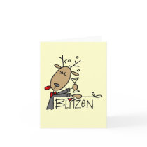 Blitzen Reindeer Christmas Tshirts and Gifts cards