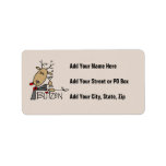 Blitzen Reindeer Christmas Tshirts and Gifts Personalized Address Label