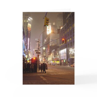 Blizzard in the City Blank Card by jenpompa