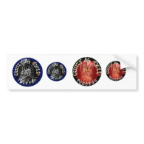 Blk/Blu & Blk/Red Logo Bumper Sticker