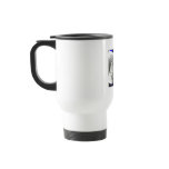 Blk_blue_cheer, My cheer dad is my base! Coffee Mug