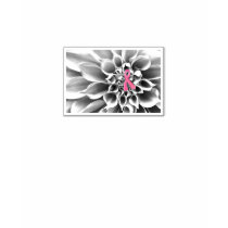 Blk/Wht Pink Ribbon Flora on Pink T-Shirt - by tomkatx2 Blk/Wht Pink Ribbon Flora on Pink T-Shirt -