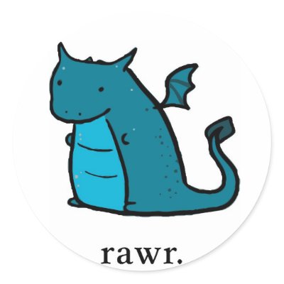 Blob Dragon Stickers by xazy