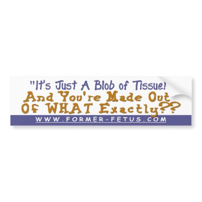 Blob of Tissue Bumper Bumper Stickers by fetusgear