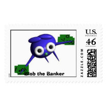 Blob the Banker Postage Stamps