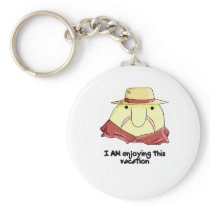 Blobfish on vacation keychains