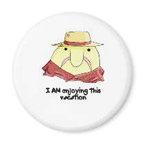 Blobfish on vacation fridge magnets