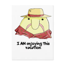 Blobfish on vacation post card