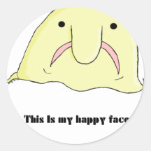 Blobfish Round Stickers