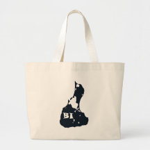 Block Island BI Island Shape Bags