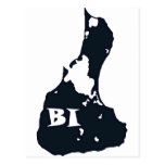Block Island BI Island Shape Post Card