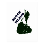 Block Island Diagonal Text Postcard