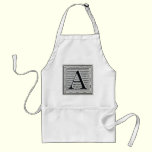 Block Letter "A" Woodcut Woodblock Initial aprons