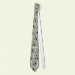 Block Letter "A" Woodcut Woodblock Initial ties