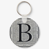 Block Letter "B" Woodcut Woodblock Inital keychains by ZephyrusBooks Block Letter "B" Woodcut Woodblock Inital keychains