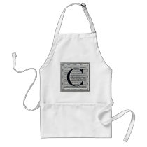 Block Letter "C" Woodcut Woodblock Inital aprons by ZephyrusBooks Block Letter "C" Woodcut Woodblock Inital aprons