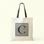 Block Letter "C" Woodcut Woodblock Inital bags