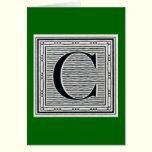 Block Letter "C" Woodcut Woodblock Inital cards