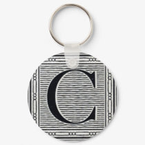 Block Letter "C" Woodcut Woodblock Inital keychains by ZephyrusBooks Block Letter "C" Woodcut Woodblock Inital keychains