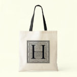 Block Letter "H" Woodcut Woodblock Inital bags