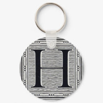 Block Letter "H" Woodcut Woodblock Inital keychains by ZephyrusBooks Block Letter "H" Woodcut Woodblock Inital keychains