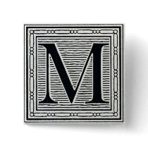 Block Letter "M" Woodcut Woodblock Inital buttons by ZephyrusBooks Block Letter "M" Woodcut Woodblock Inital buttons