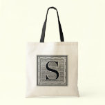 Block Letter "S" Woodcut Woodblock Inital bags