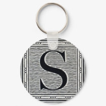 Block Letter "S" Woodcut Woodblock Inital keychains by ZephyrusBooks Block Letter "S" Woodcut Woodblock Inital keychains