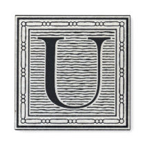 Block Letter "U" Woodcut Woodblock Inital magnets by ZephyrusBooks Block Letter "U" Woodcut Woodblock Inital magnets
