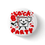 Block Party Button, Red