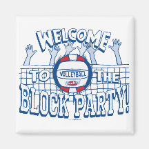 Block Party Volleyball by Mudge Studios Fridge Magnets