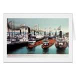 Blockade at Sault Ste Marie - Vintage Greeting Card