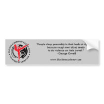 Blocker Academy of Martial Arts bumper stickers