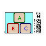 BLocks, A, B, C Postage Stamp