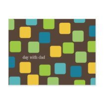 Blocks Father's Day Invitation postcards by KrispysKingdom Blocks Father's Day Invitation postcards