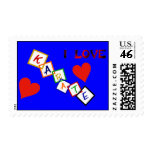 Blocks Karate Large Postage Stamps
