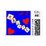 Blocks Karate Postage Stamps