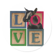 BLOCKS LOVE GOAT STICKER