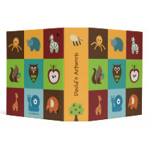 Blocks of Animals Binder